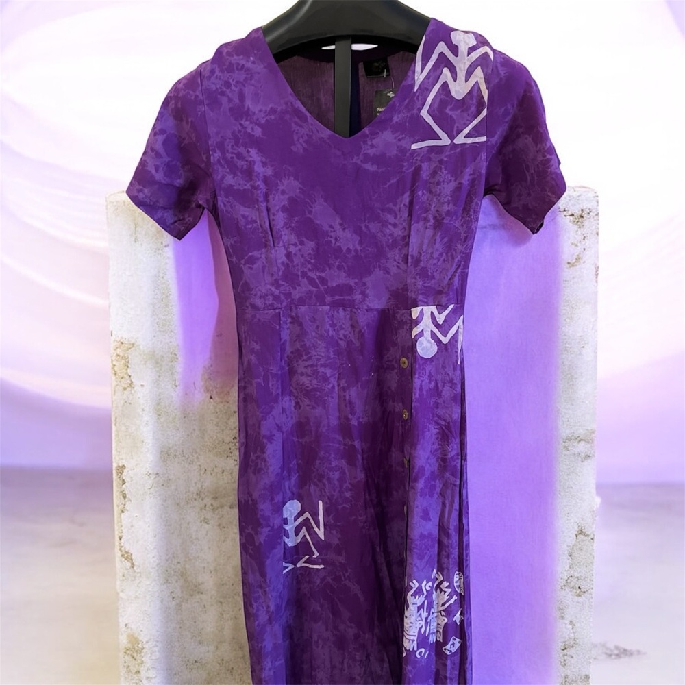 ✨ Hand-Dyed Bohemian Dress | Cotton & Linen Blend | Passion Design Inc.